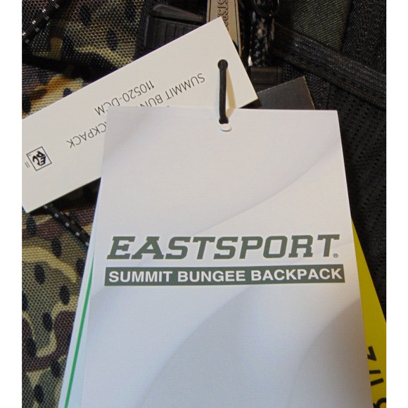 Backpack Eastport Summit Bungee Green Camo Padded Adjustable Laptop Sleeve Pad - Picture 8 of 8